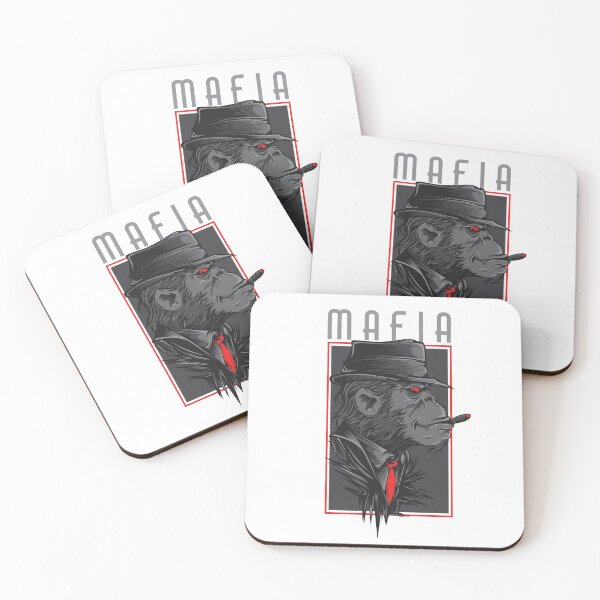 Item preview, Gangster Monkey design, Mafia street art designed and sold by LeedsArtStudio.