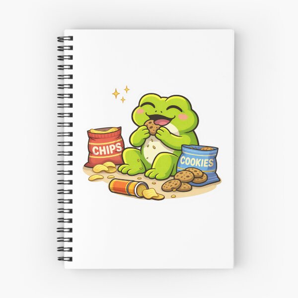 Item preview, Relatable Frog Sticker – Minimal Frog Snack Time Aesthetic Cute Animal Laptop Sticker designed and sold by DownloSpace.