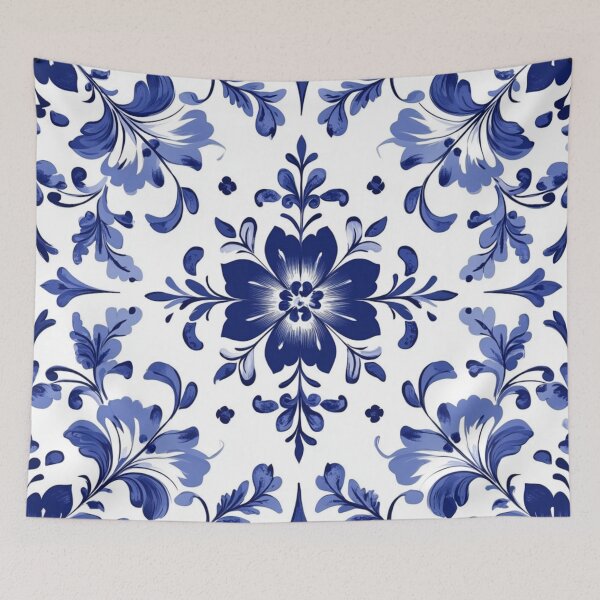 Item preview, Royal Delft Blue Flower Hand Painted Pattern designed and sold by GrinGalore.