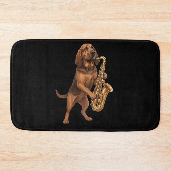 Item preview, Bloodhound Playing Saxophone Player Saxophonist Dog Lover designed and sold by DoodleTortle.