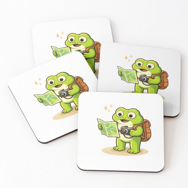 Item preview, Relatable Frog Sticker – Minimal Frog Travel Aesthetic Cute Animal Laptop Sticker designed and sold by DownloSpace.