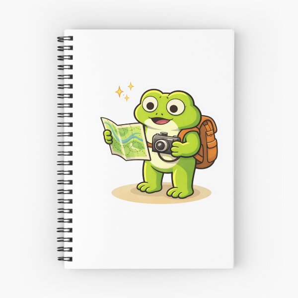 Item preview, Relatable Frog Sticker – Minimal Frog Travel Aesthetic Cute Animal Laptop Sticker designed and sold by DownloSpace.
