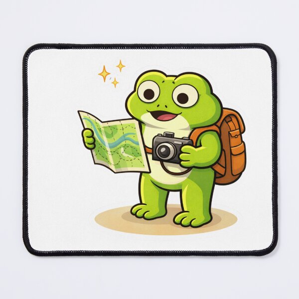 Item preview, Relatable Frog Sticker – Minimal Frog Travel Aesthetic Cute Animal Laptop Sticker designed and sold by DownloSpace.