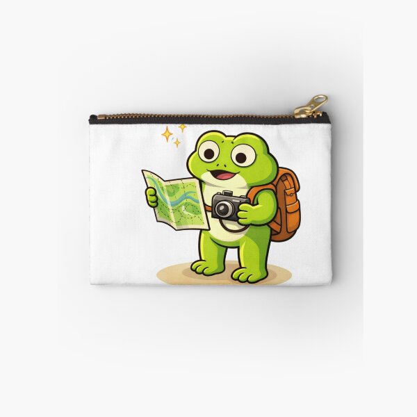 Item preview, Relatable Frog Sticker – Minimal Frog Travel Aesthetic Cute Animal Laptop Sticker designed and sold by DownloSpace.