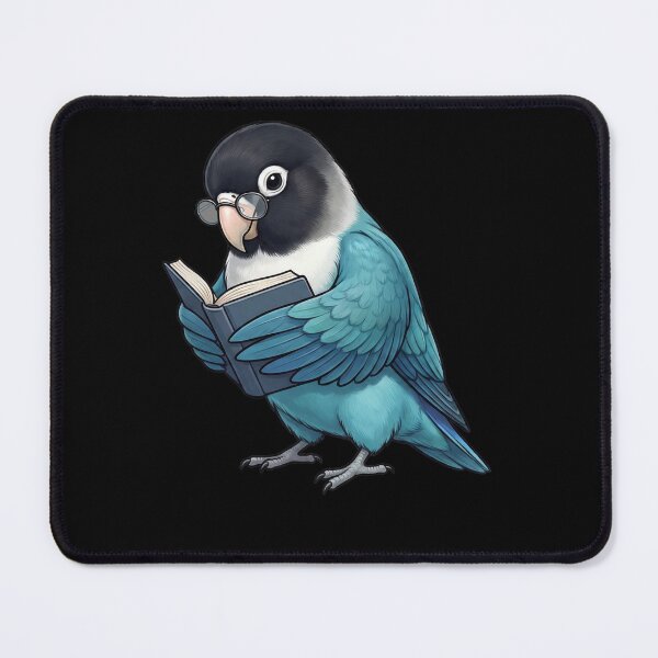 Item preview, Funny Blue Masked Lovebird Parrots Reading Book Bird Lover designed and sold by TerryConnells.