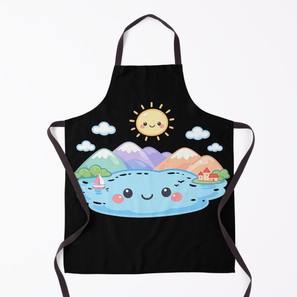 Item preview, Cute Lake Annecy - kawaii designed and sold by DamioPolArt.
