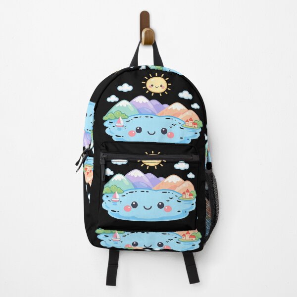 Item preview, Cute Lake Annecy - kawaii designed and sold by DamioPolArt.