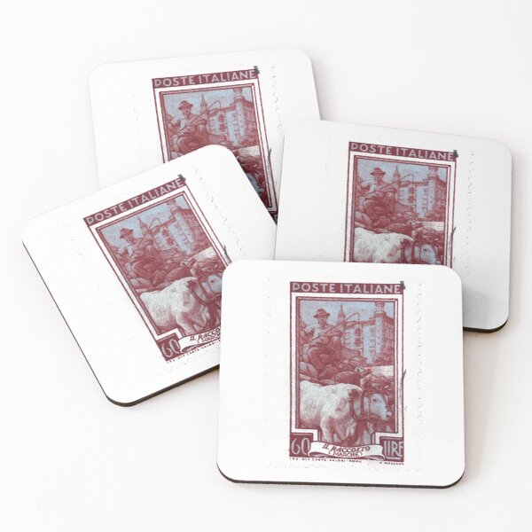 Item preview, Italy Italian Cattle Red 60 Lira Vintage Postage Stamp designed and sold by red-amber65.