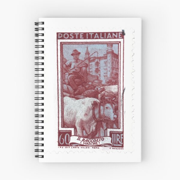 Item preview, Italy Italian Cattle Red 60 Lira Vintage Postage Stamp designed and sold by red-amber65.