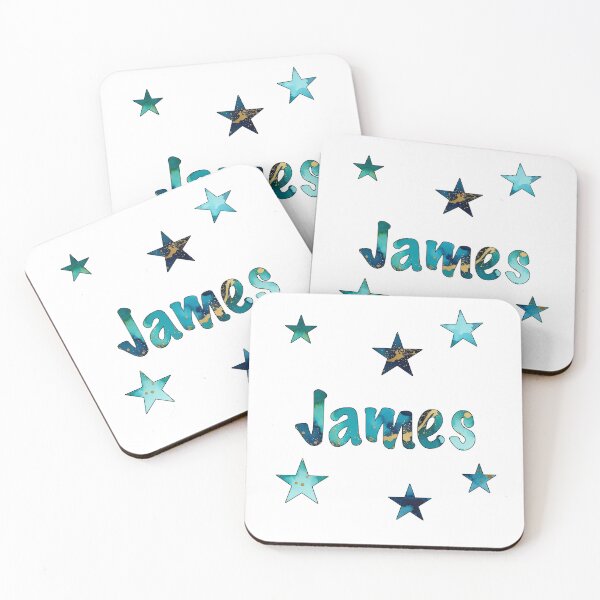 Item preview, Watercolor Name James with Stars designed and sold by katifinell.