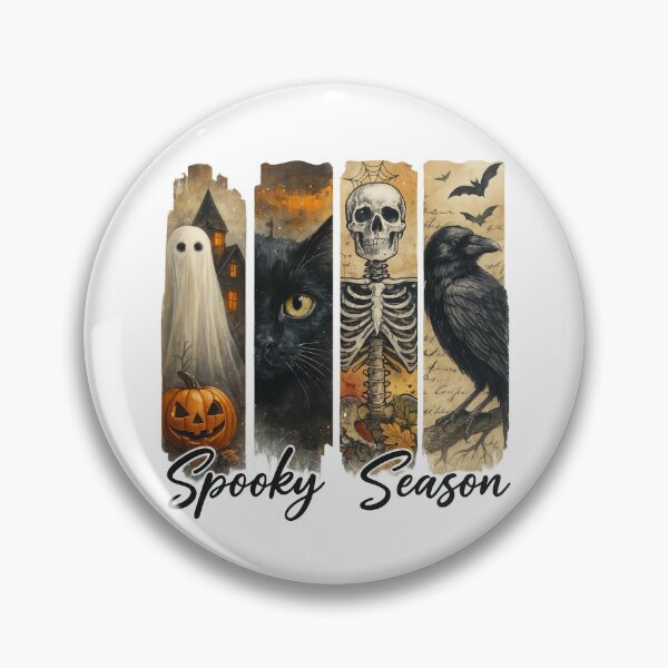 Item preview, Cute Halloween Pumpkin Ghost Cat Skelton Crow Design designed and sold by Gallory Hive.