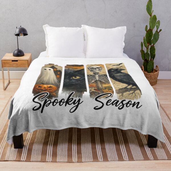 Item preview, Cute Halloween Pumpkin Ghost Cat Skelton Crow Design designed and sold by Gallory Hive.