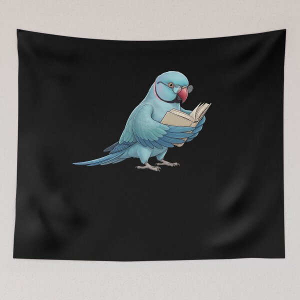 Item preview, Funny Blue Ringneck Parakeet Parrots Reading Book Bird Lover designed and sold by TerryConnells.
