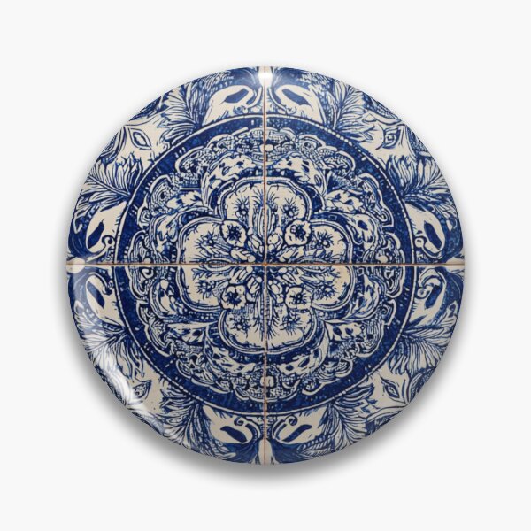 Item preview, Royal Delft Blue Ornament Portuguese Inspired Pattern designed and sold by GrinGalore.