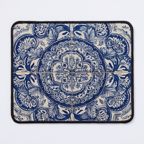 Item preview, Royal Delft Blue Ornament Portuguese Inspired Pattern designed and sold by GrinGalore.