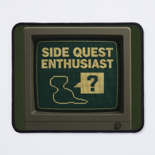 Item preview, Side Quest Enthusiast — Retro CRT Pixel Art designed and sold by sorryNOTsorry.brand.