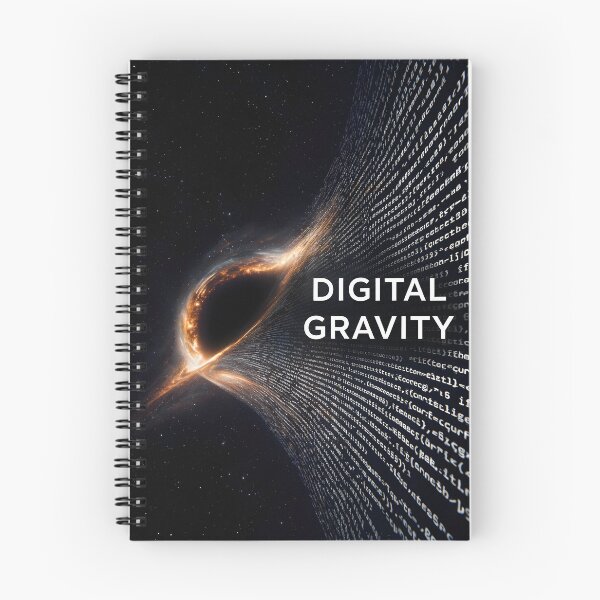 Item preview, Digital Gravity Black Hole Coding Art designed and sold by AbstractAuraArt.