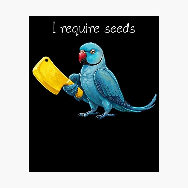 Item preview, Funny Blue Ringneck Parakeet Parrot Require Seeds Bird Lover designed and sold by TerryConnells.
