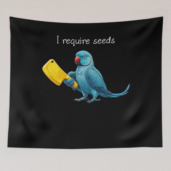 Item preview, Funny Blue Ringneck Parakeet Parrot Require Seeds Bird Lover designed and sold by TerryConnells.