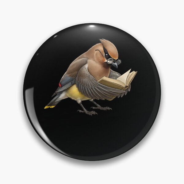 Item preview, Funny Cedar Waxwing Reading Book Bird Lover Birding designed and sold by TerryConnells.