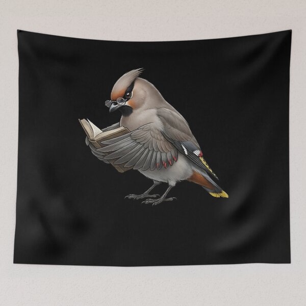 Item preview, Funny Bohemian Waxwing Reading Book Bird Lover Birding designed and sold by TerryConnells.