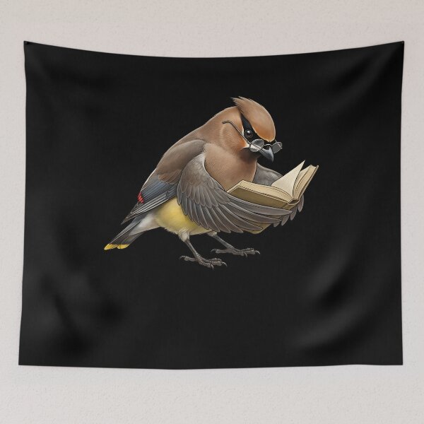 Item preview, Funny Cedar Waxwing Reading Book Bird Lover Birding designed and sold by TerryConnells.