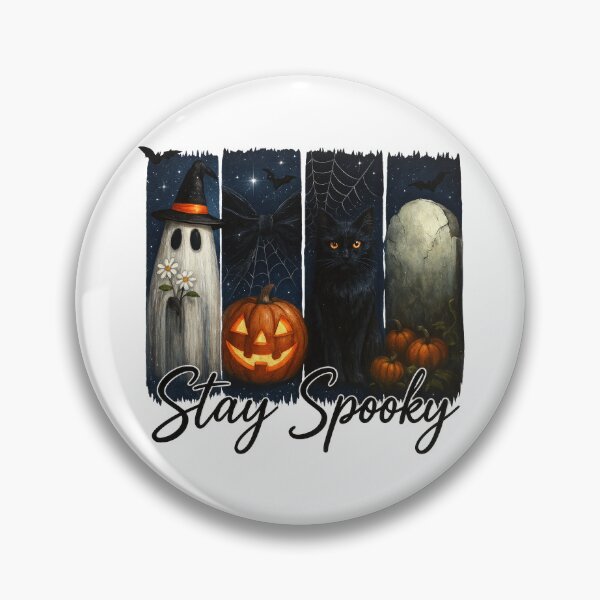 Item preview, Halloween Ghost Pumpkin Spider Cat Gravestone Design designed and sold by Gallory Hive.