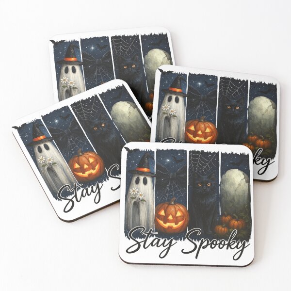 Item preview, Halloween Ghost Pumpkin Spider Cat Gravestone Design designed and sold by Gallory Hive.