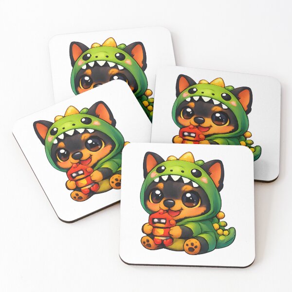 Item preview, Kawaii Cute Mini Pincher Dog Monster designed and sold by VictorySticker.