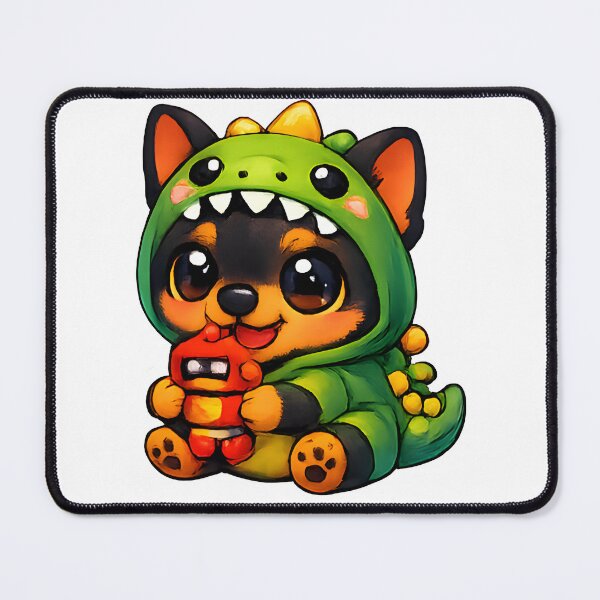 Item preview, Kawaii Cute Mini Pincher Dog Monster designed and sold by VictorySticker.
