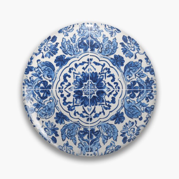 Item preview, Traditional Chinese Porcelain Royal Delft Blue Pattern designed and sold by GrinGalore.