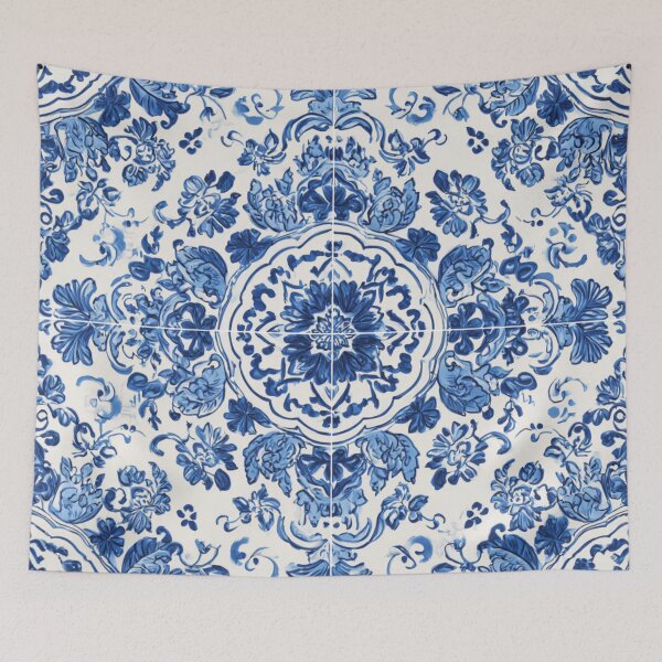 Item preview, Traditional Chinese Porcelain Royal Delft Blue Pattern designed and sold by GrinGalore.