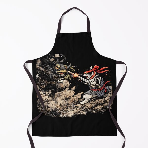 Item preview, Samurai Frog VS Samurai Cat designed and sold by sevenvisuals.