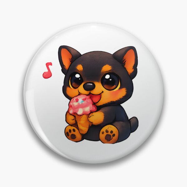 Item preview, Kawaii Cute Mini Pincher Dog Ice Cream designed and sold by VictorySticker.