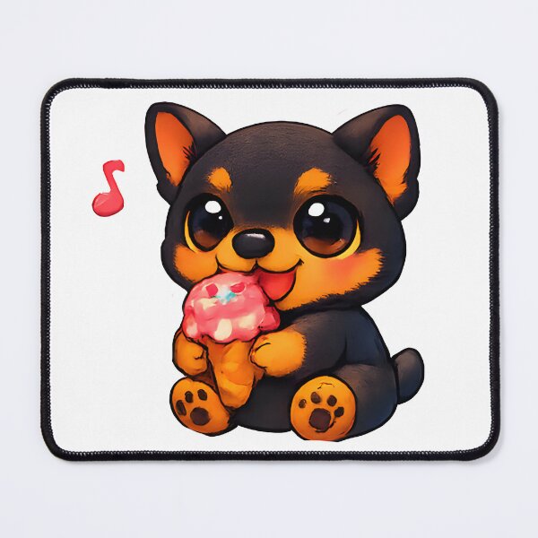 Item preview, Kawaii Cute Mini Pincher Dog Ice Cream designed and sold by VictorySticker.