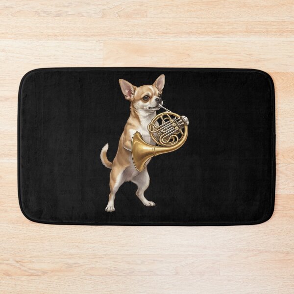 Item preview, Chihuahua Playing French Horn Player Dog Lover designed and sold by DoodleTortle.