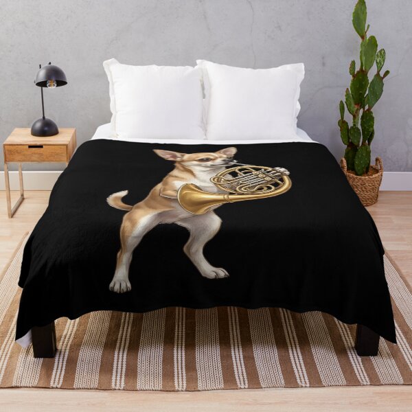 Item preview, Chihuahua Playing French Horn Player Dog Lover designed and sold by DoodleTortle.