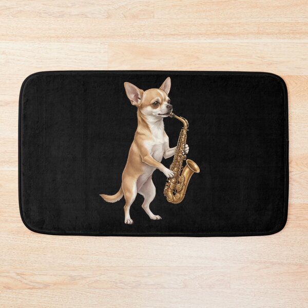 Item preview, Chihuahua Playing Saxophone Player Saxophonist Dog Lover designed and sold by DoodleTortle.