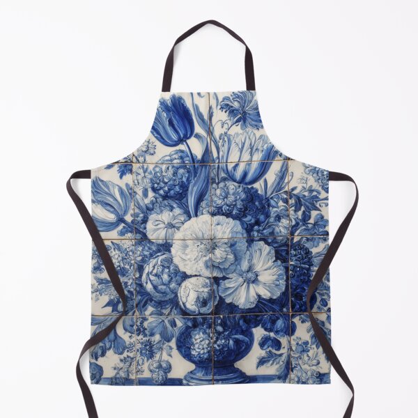 Item preview, Dutch Delft Porcelain Flower Bouquet 17th Century Pattern designed and sold by GrinGalore.