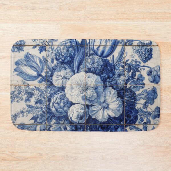 Item preview, Dutch Delft Porcelain Flower Bouquet 17th Century Pattern designed and sold by GrinGalore.