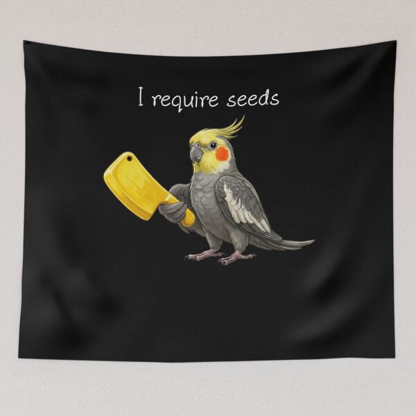 Item preview, Funny Cockatiel Parrot Require Seeds Bird Lover designed and sold by TerryConnells.