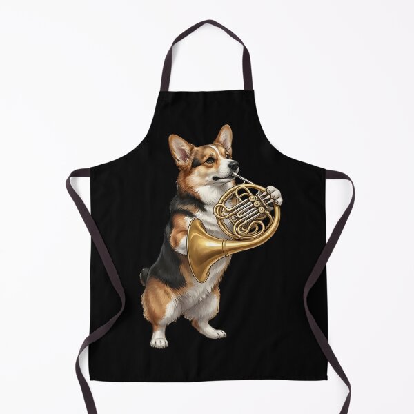 Item preview, Corgi Playing French Horn Player Dog Lover designed and sold by DoodleTortle.