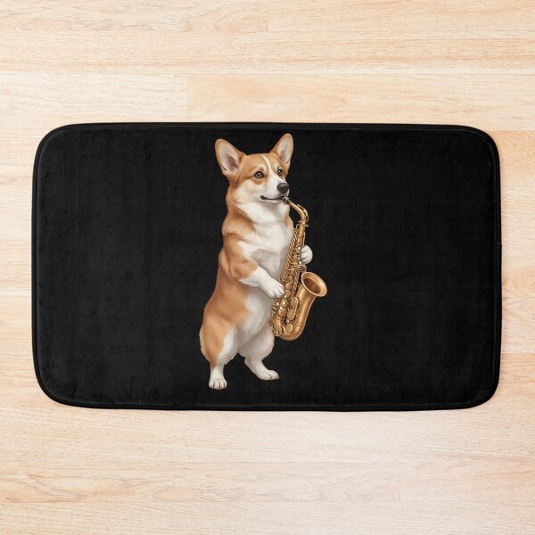 Item preview, Corgi Playing Saxophone Player Saxophonist Dog Lover designed and sold by DoodleTortle.
