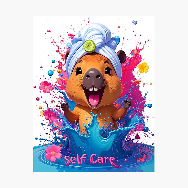 Item preview, Self Care Wellness Capybara Bath Towel Figure designed and sold by icemanphotos.