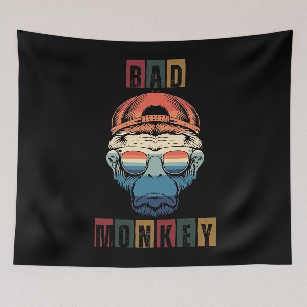 Item preview, Retro Bad Monkey Cool Ape Design designed and sold by PRAKASHJENA2809.