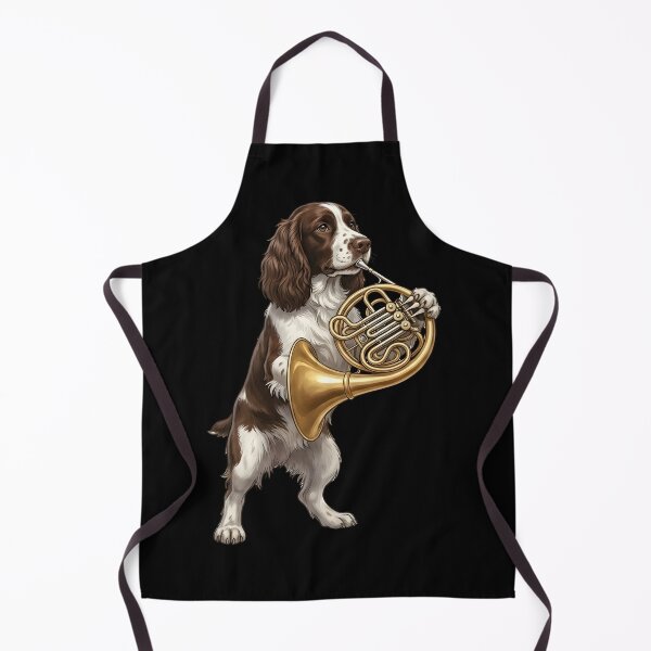 Item preview, English Springer Spaniel Playing French Horn Player Dog Lover designed and sold by DoodleTortle.