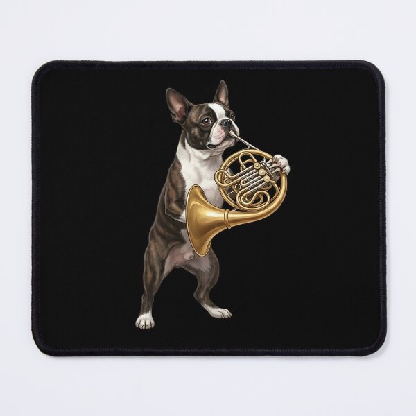 Item preview, French Bulldog Playing French Horn Player Dog Lover designed and sold by DoodleTortle.