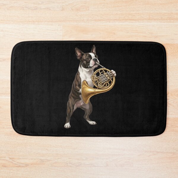 Item preview, French Bulldog Playing French Horn Player Dog Lover designed and sold by DoodleTortle.