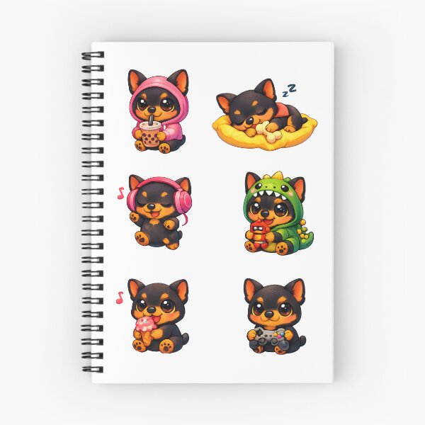 Item preview, Kawaii Cute Mini Pincher Dog Pack designed and sold by VictorySticker.