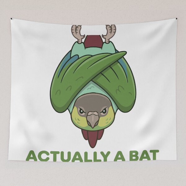 Item preview, Actually A Bat Funny Upside Down Green Cheeked Conure designed and sold by Petzzz.